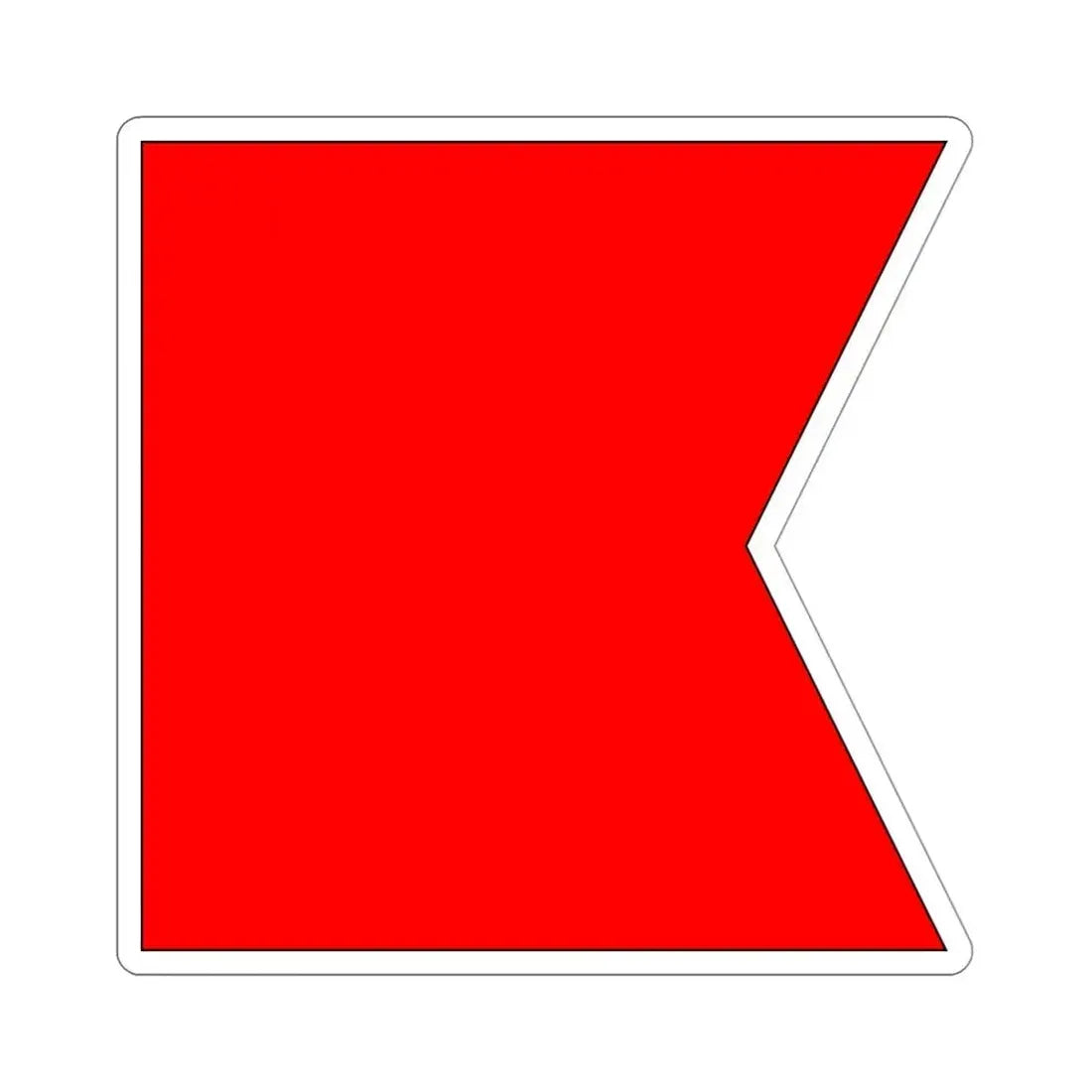 ICS Bravo (International Code of Signals) STICKER Vinyl Die-Cut Decal 4 Inch - The Sticker Space