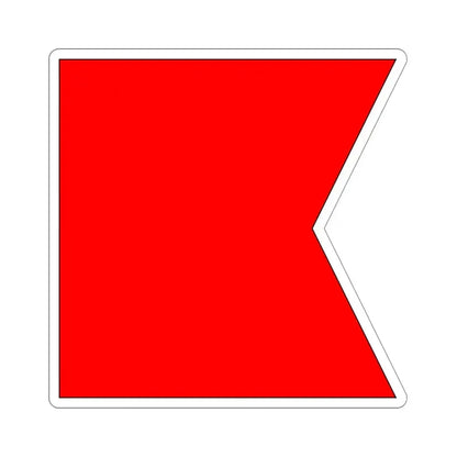 ICS Bravo (International Code of Signals) STICKER Vinyl Die-Cut Decal 4 Inch - The Sticker Space
