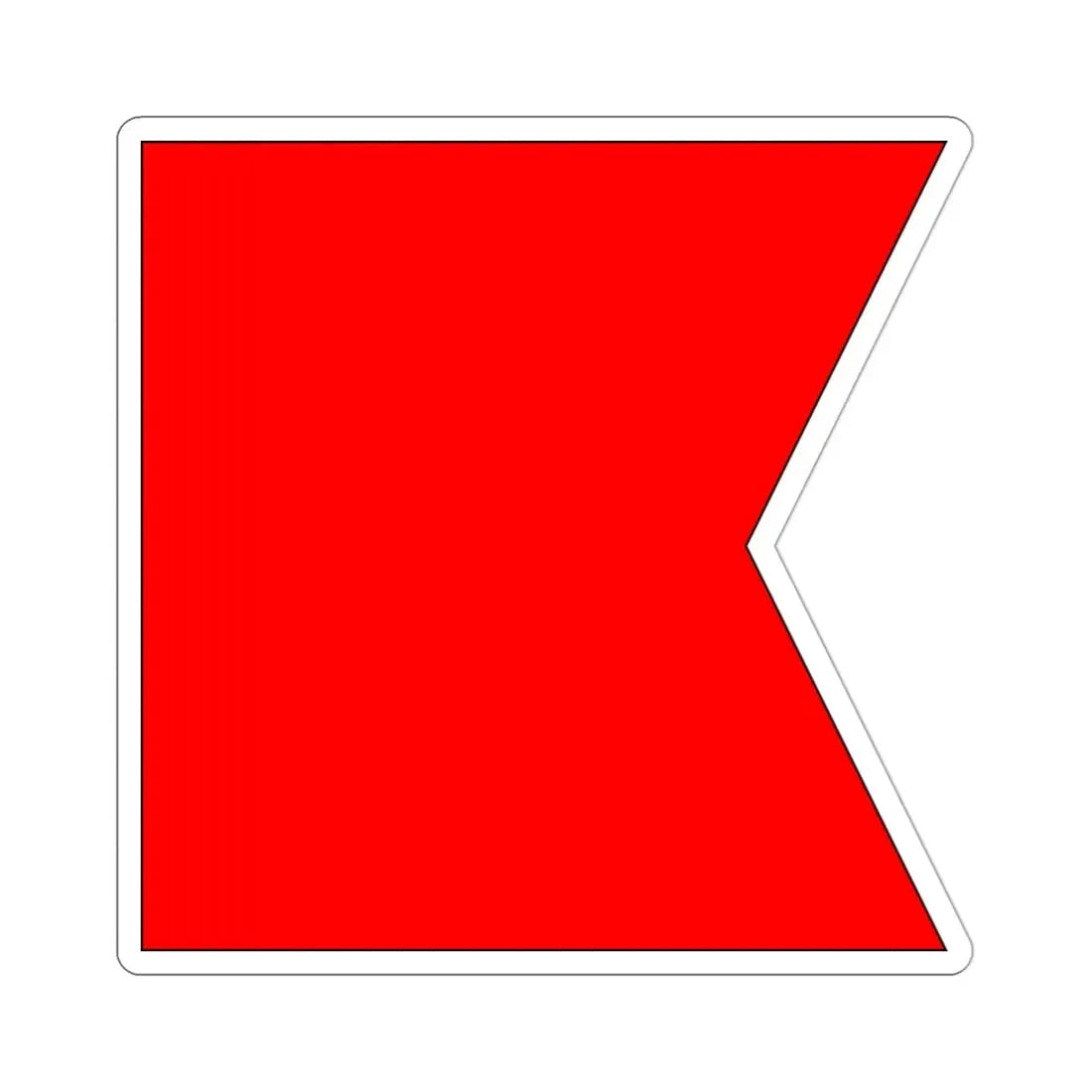 ICS Bravo (International Code of Signals) STICKER Vinyl Die-Cut Decal - The Sticker Space