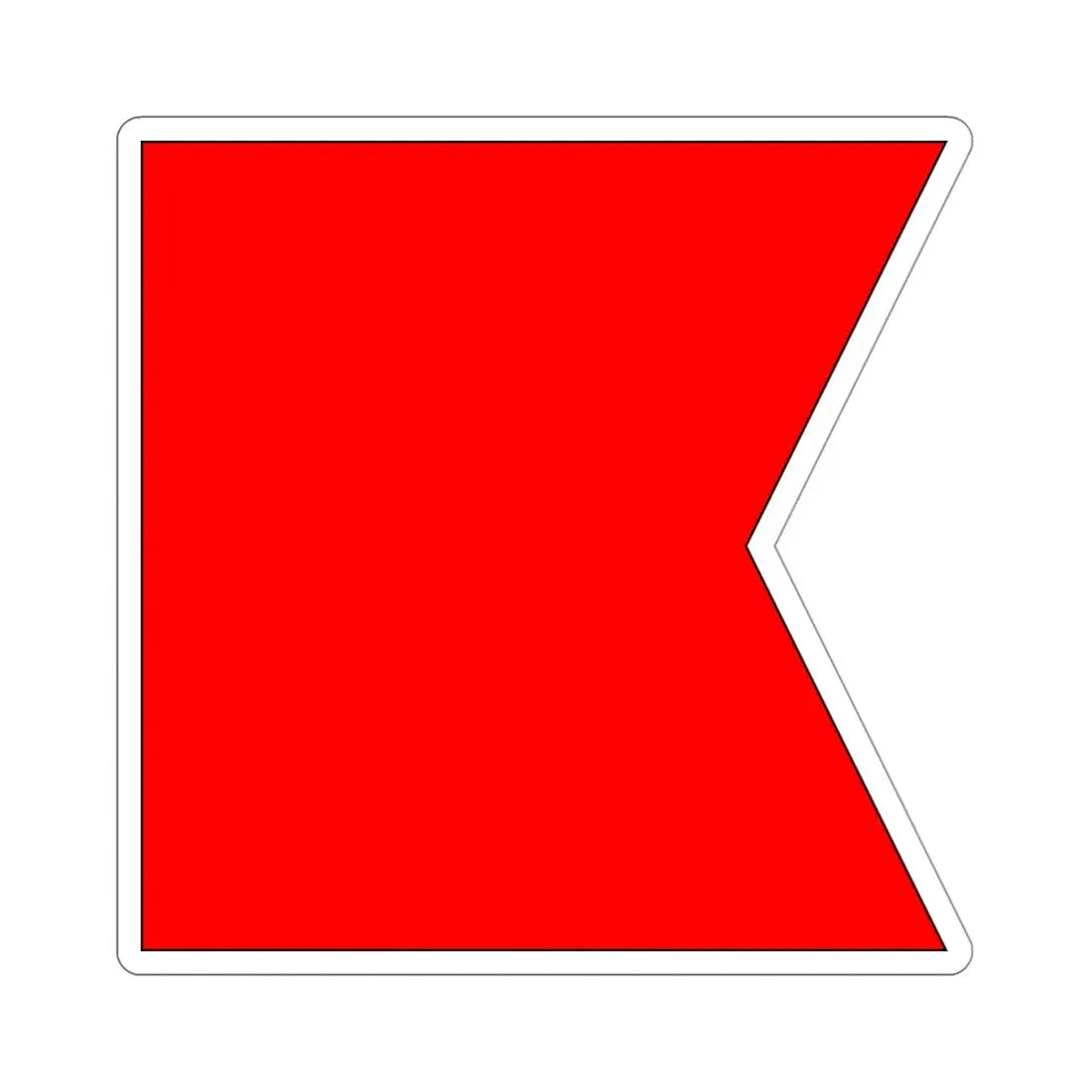 ICS Bravo (International Code of Signals) STICKER Vinyl Die-Cut Decal - The Sticker Space