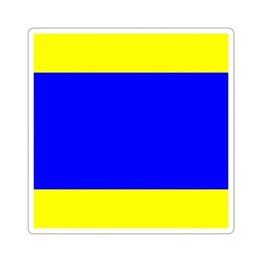 ICS Delta (International Code of Signals) STICKER Vinyl Die-Cut Decal 3 Inch - The Sticker Space