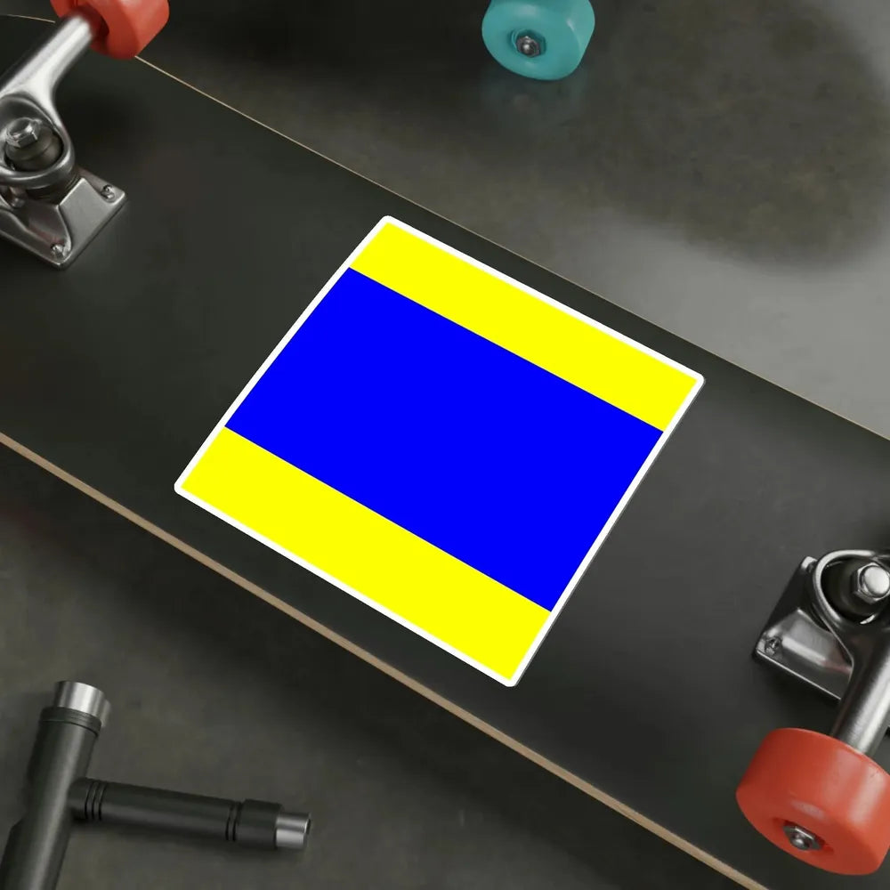 ICS Delta (International Code of Signals) STICKER Vinyl Die-Cut Decal - The Sticker Space