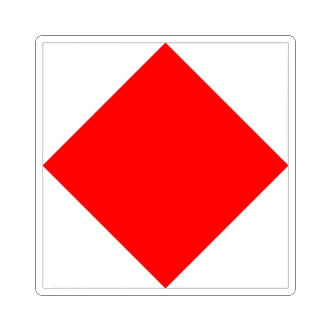 ICS Foxtrot (International Code of Signals) STICKER Vinyl Die-Cut Decal 2 Inch - The Sticker Space