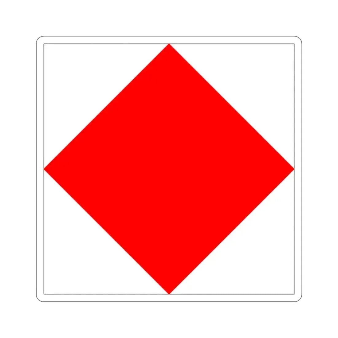 ICS Foxtrot (International Code of Signals) STICKER Vinyl Die-Cut Decal 2 Inch - The Sticker Space