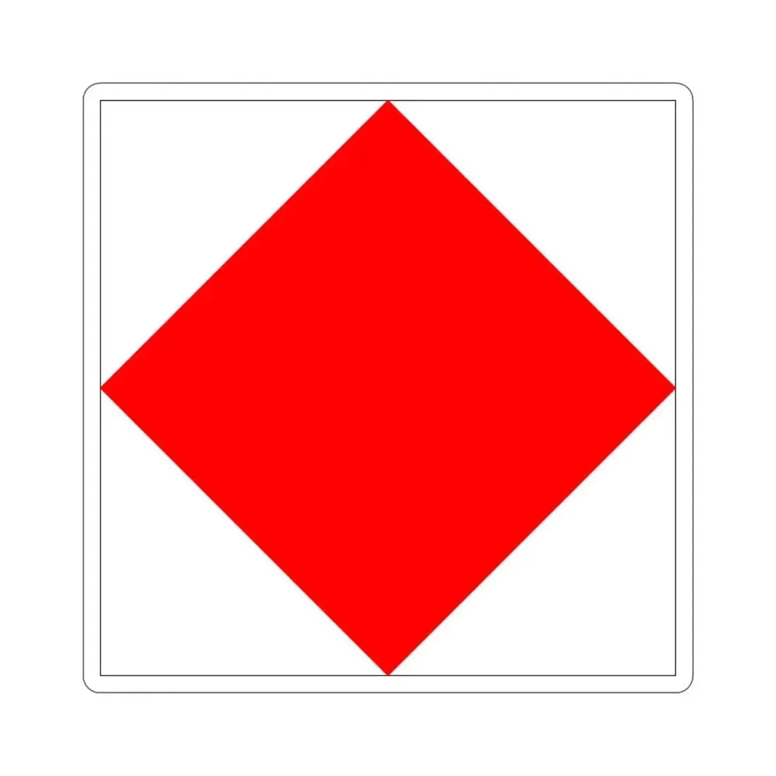 ICS Foxtrot (International Code of Signals) STICKER Vinyl Die-Cut Decal 3 Inch - The Sticker Space