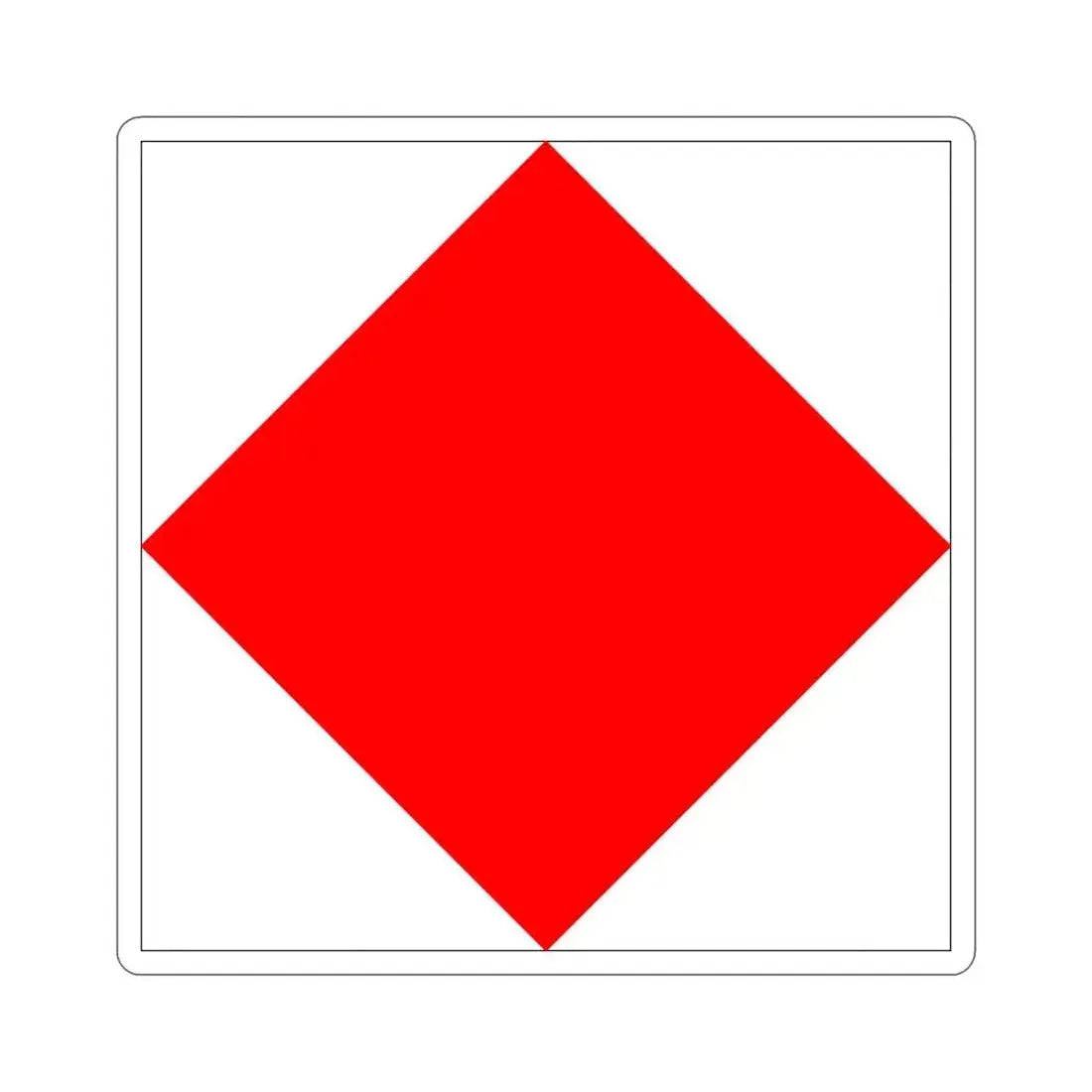 ICS Foxtrot (International Code of Signals) STICKER Vinyl Die-Cut Decal 4 Inch - The Sticker Space