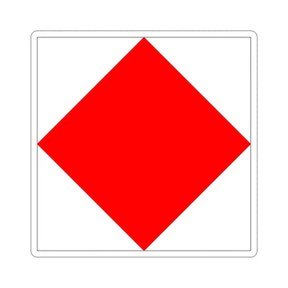 ICS Foxtrot (International Code of Signals) STICKER Vinyl Die-Cut Decal 4 Inch - The Sticker Space