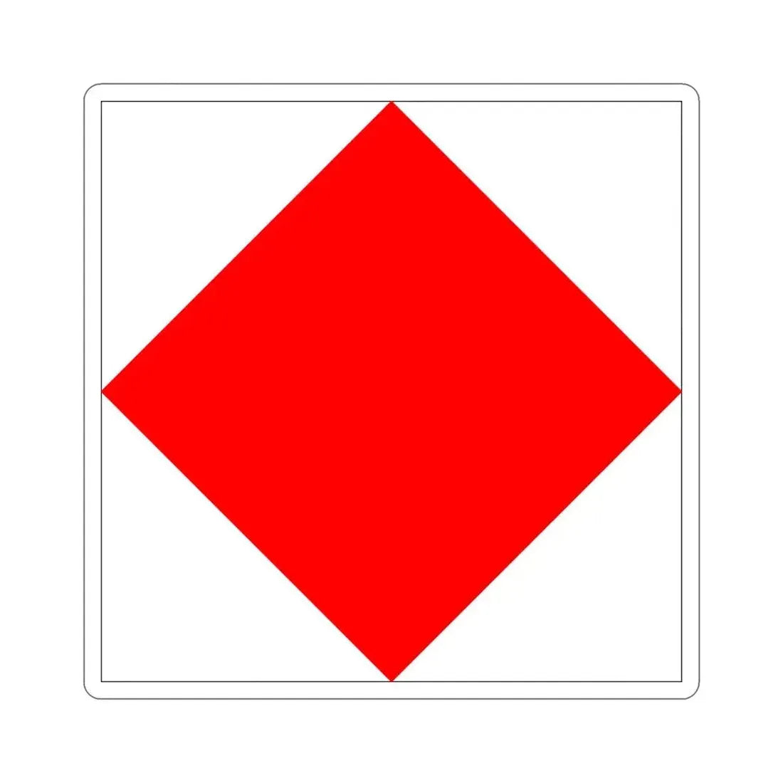 ICS Foxtrot (International Code of Signals) STICKER Vinyl Die-Cut Decal 4 Inch - The Sticker Space