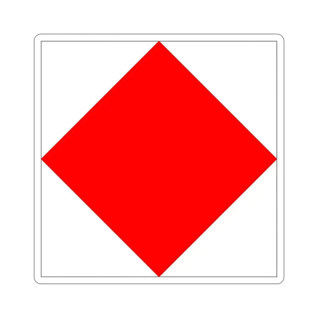 ICS Foxtrot (International Code of Signals) STICKER Vinyl Die-Cut Decal 5 Inch - The Sticker Space