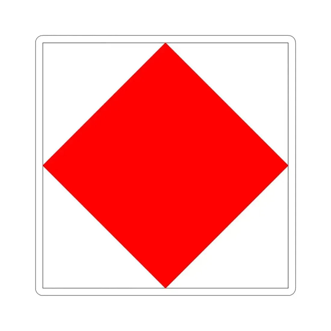 ICS Foxtrot (International Code of Signals) STICKER Vinyl Die-Cut Decal 5 Inch - The Sticker Space