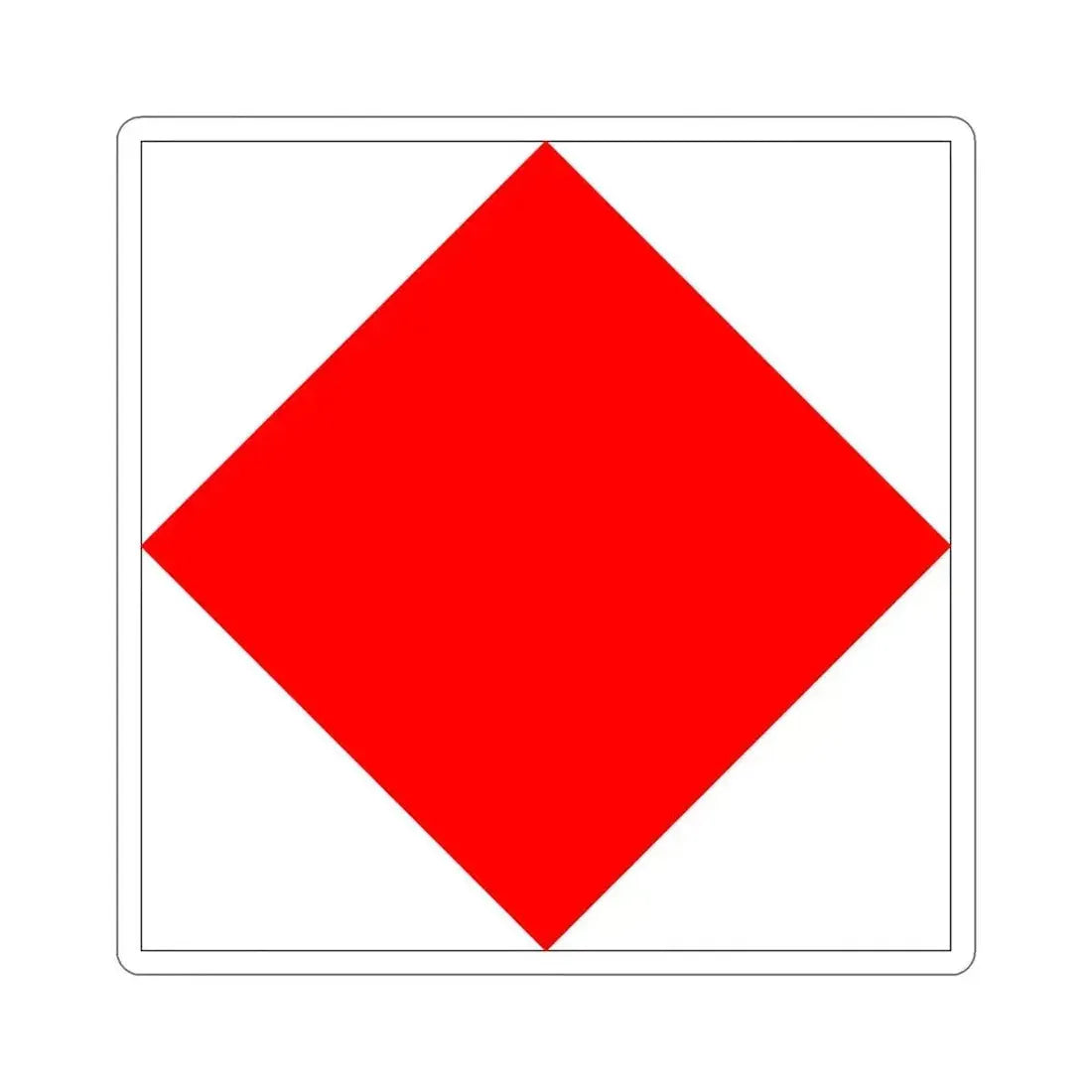 ICS Foxtrot (International Code of Signals) STICKER Vinyl Die-Cut Decal 6 Inch - The Sticker Space