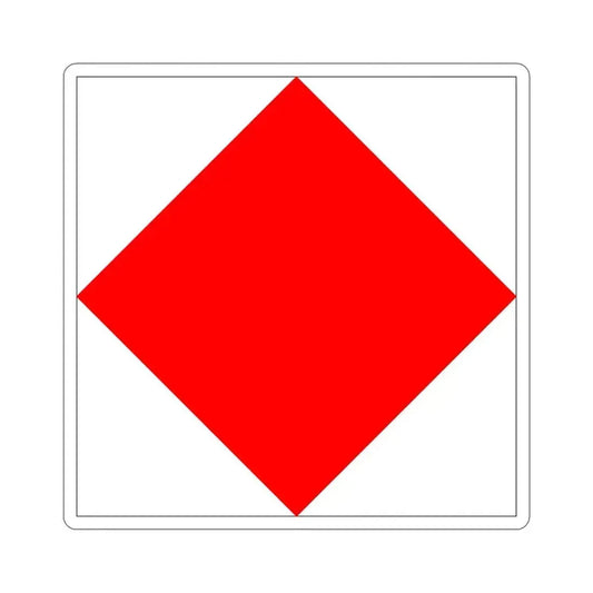 ICS Foxtrot (International Code of Signals) STICKER Vinyl Die-Cut Decal 6 Inch - The Sticker Space