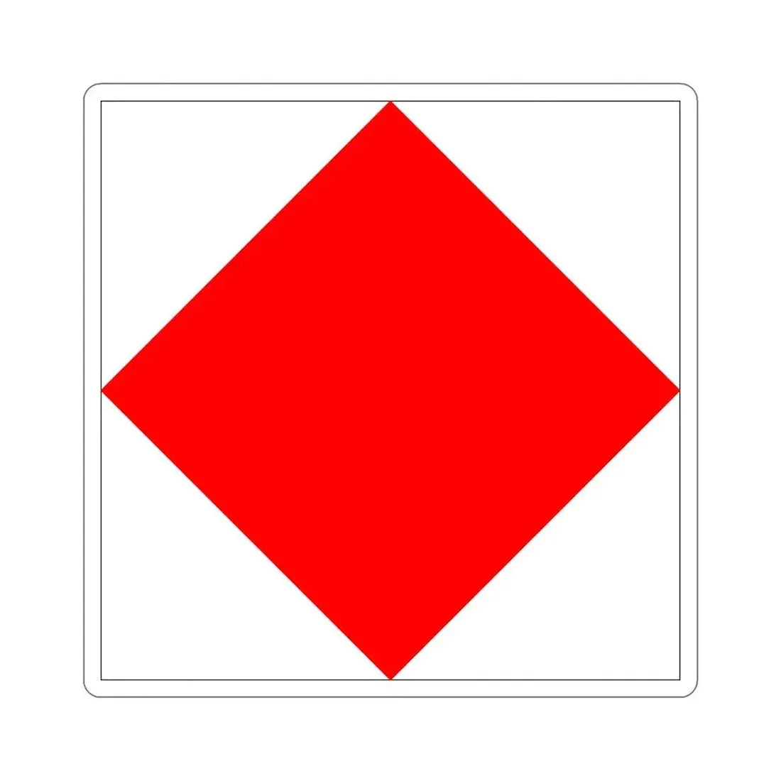 ICS Foxtrot (International Code of Signals) STICKER Vinyl Die-Cut Decal 6 Inch - The Sticker Space