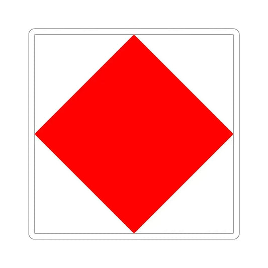 ICS Foxtrot (International Code of Signals) STICKER Vinyl Die-Cut Decal 6 Inch - The Sticker Space
