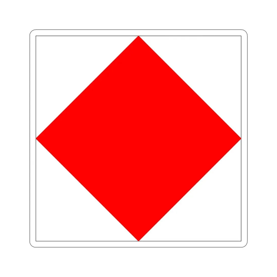 ICS Foxtrot (International Code of Signals) STICKER Vinyl Die-Cut Decal - The Sticker Space