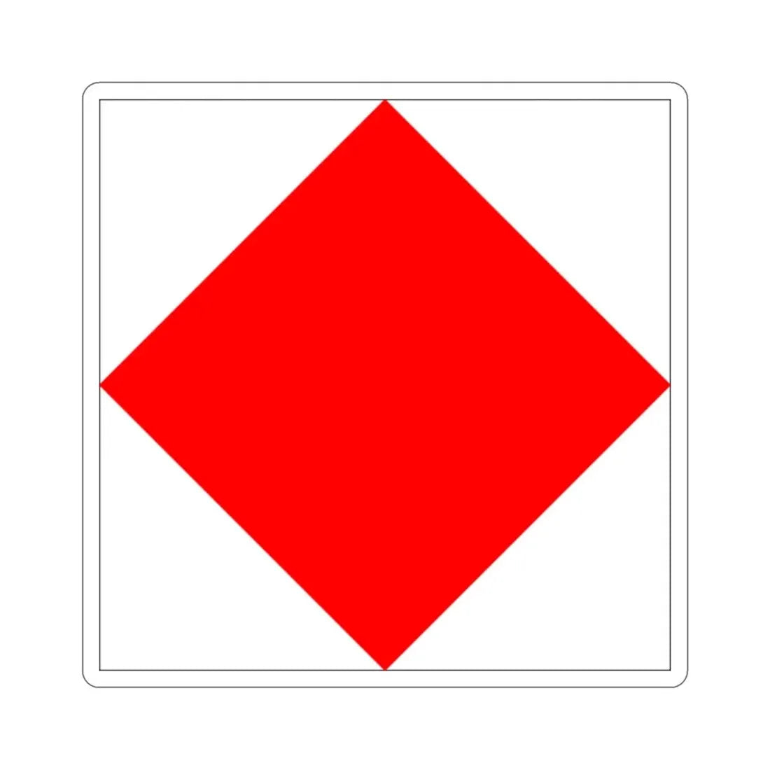 ICS Foxtrot (International Code of Signals) STICKER Vinyl Die-Cut Decal - The Sticker Space