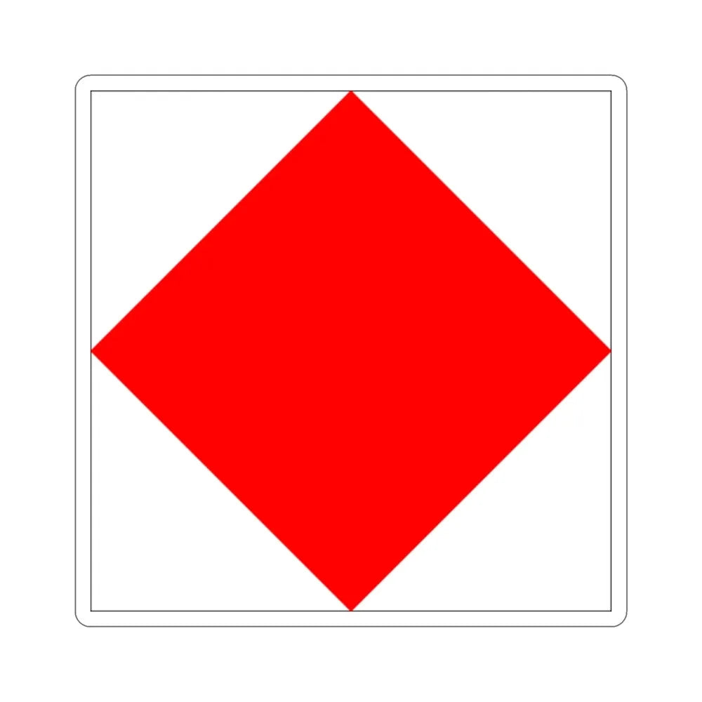 ICS Foxtrot (International Code of Signals) STICKER Vinyl Die-Cut Decal - The Sticker Space