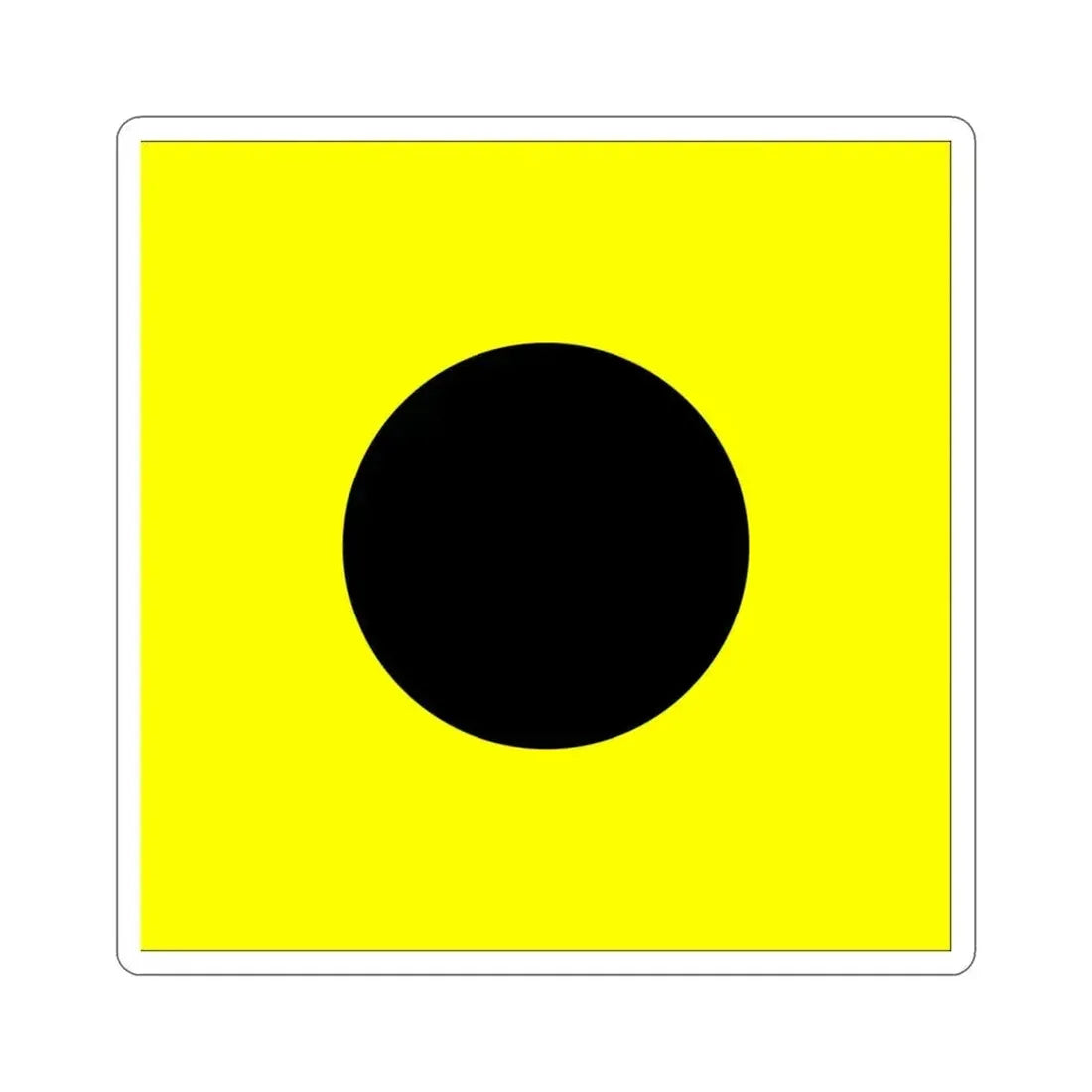 ICS India (International Code of Signals) STICKER Vinyl Die-Cut Decal 3 Inch - The Sticker Space