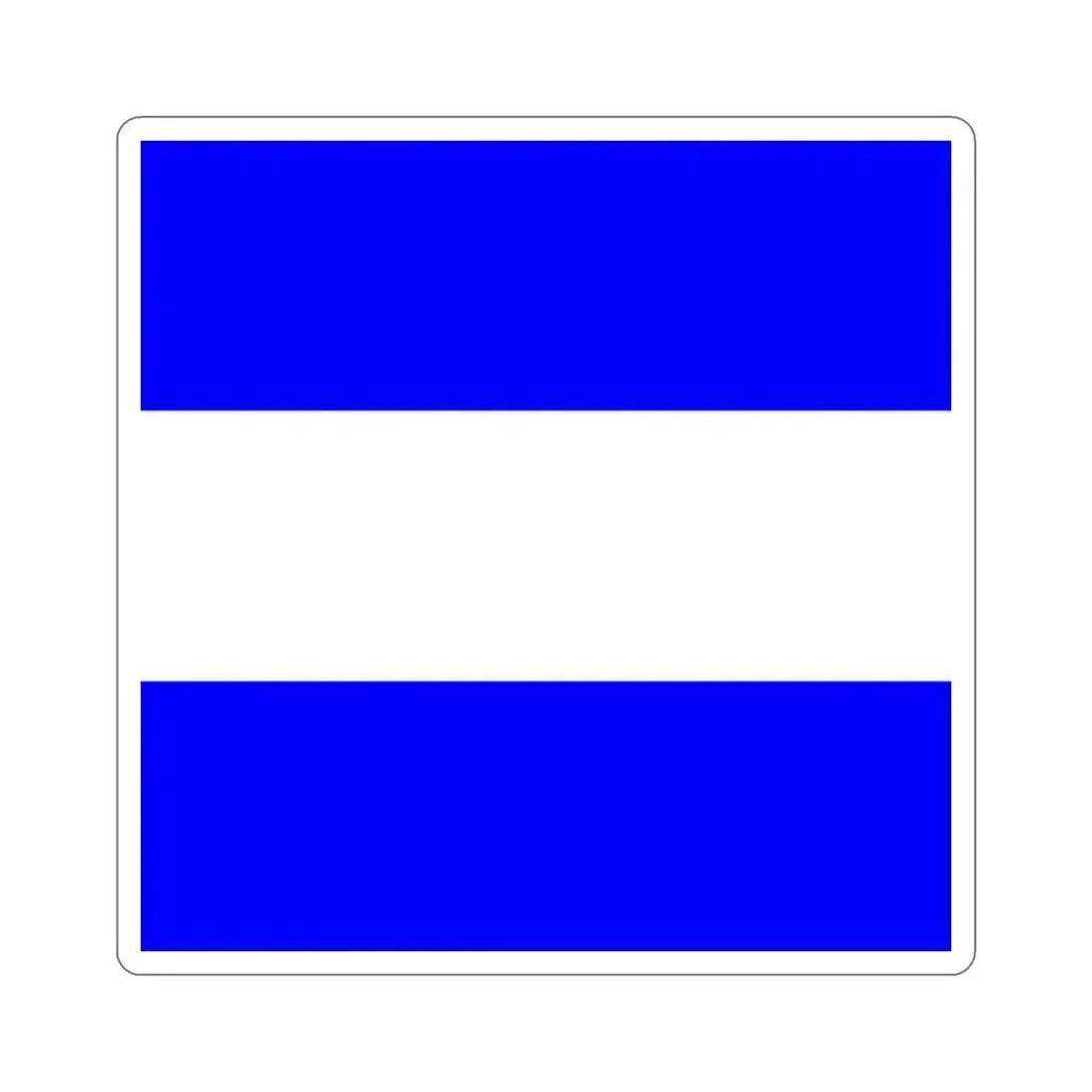 ICS Juliet (International Code of Signals) STICKER Vinyl Die-Cut Decal 2 Inch - The Sticker Space