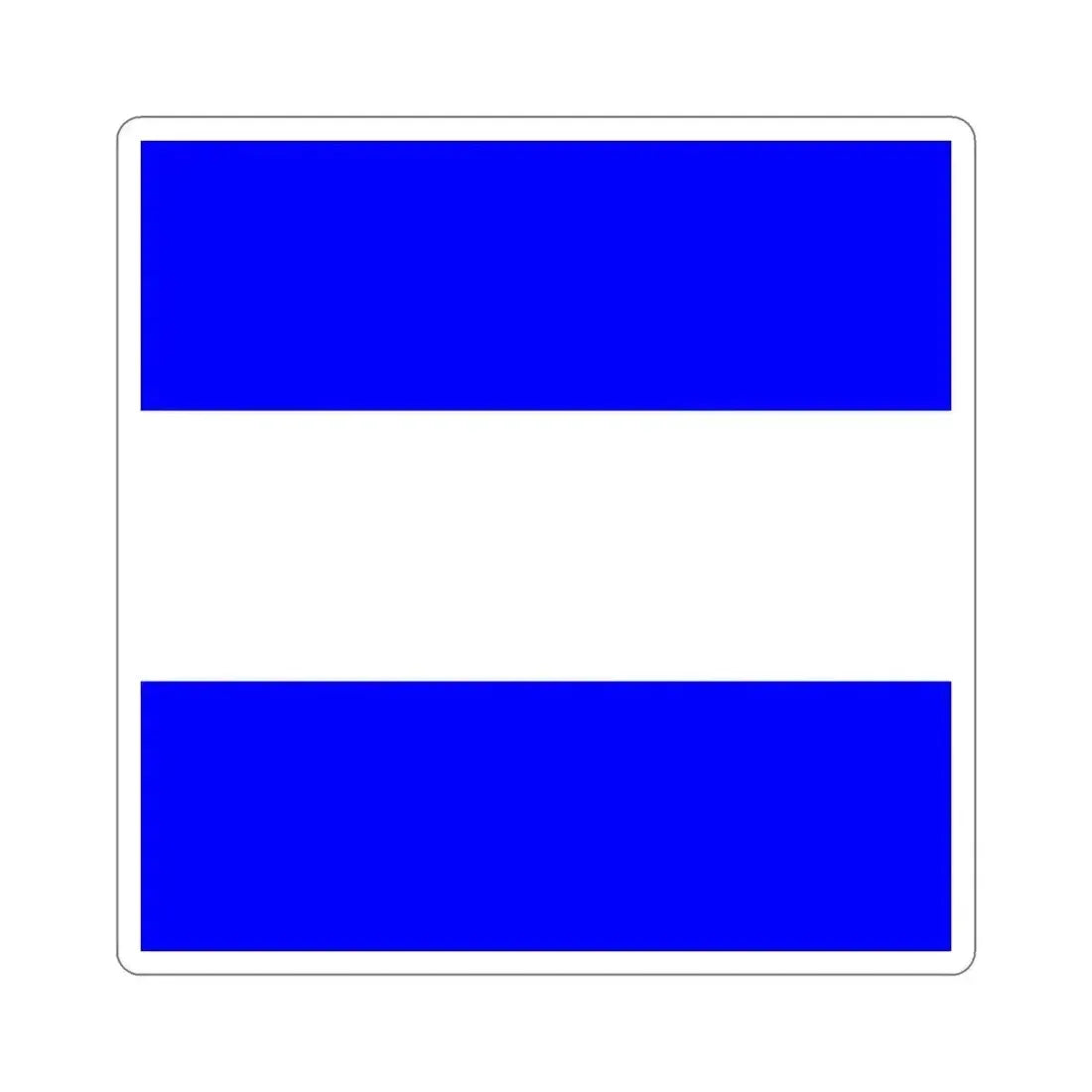 ICS Juliet (International Code of Signals) STICKER Vinyl Die-Cut Decal 3 Inch - The Sticker Space