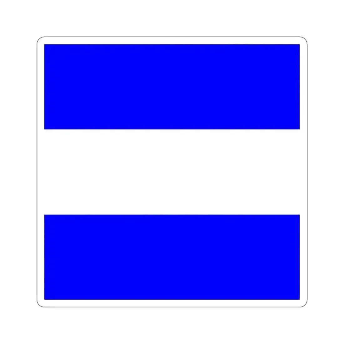 ICS Juliet (International Code of Signals) STICKER Vinyl Die-Cut Decal 6 Inch - The Sticker Space