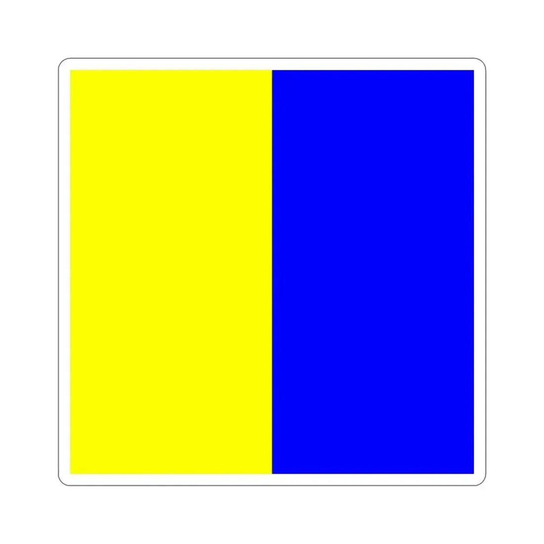 ICS Kilo (International Code of Signals) STICKER Vinyl Die-Cut Decal 2 Inch - The Sticker Space