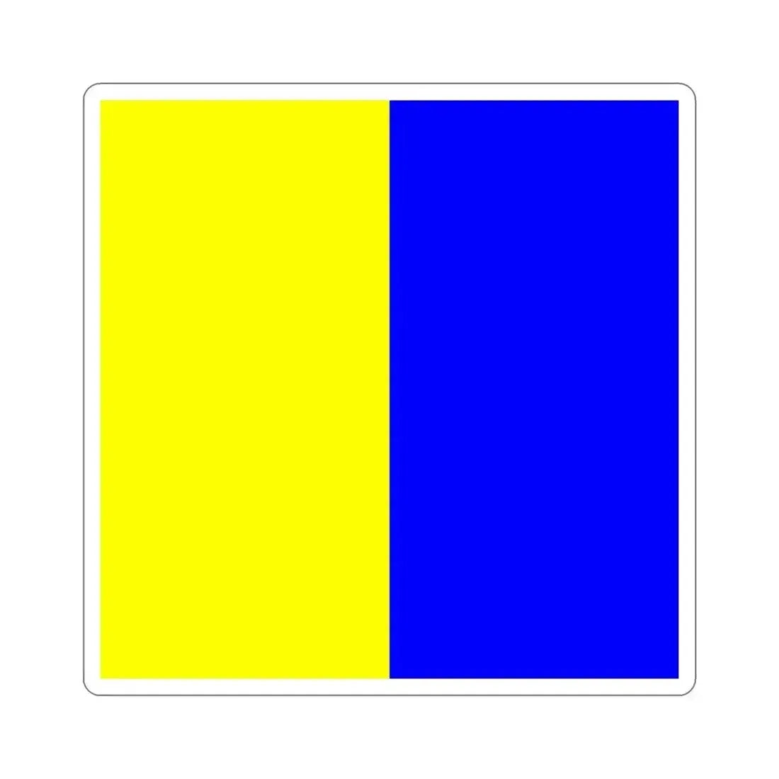 ICS Kilo (International Code of Signals) STICKER Vinyl Die-Cut Decal 4 Inch - The Sticker Space