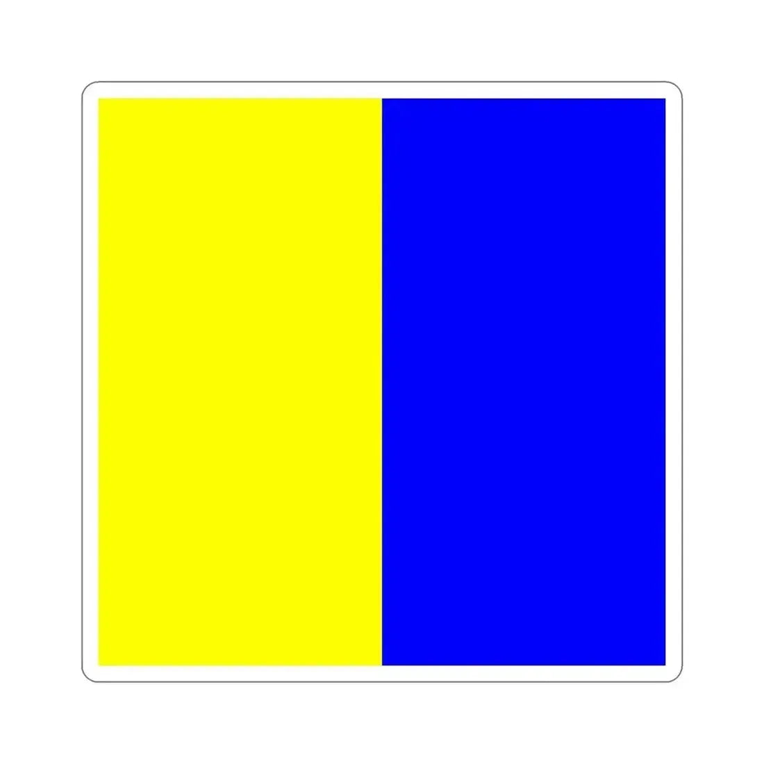 ICS Kilo (International Code of Signals) STICKER Vinyl Die-Cut Decal 5 Inch - The Sticker Space