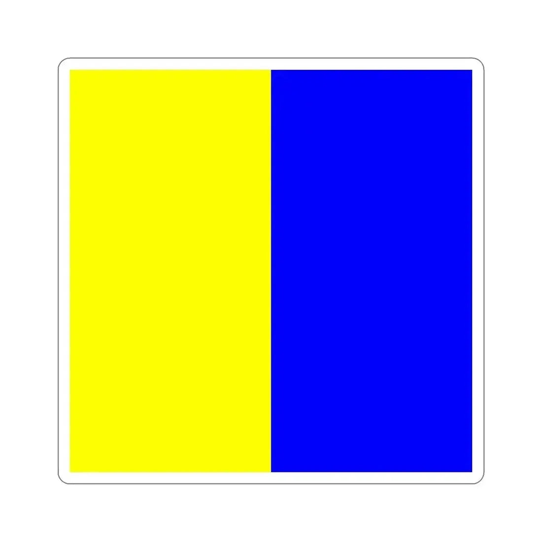 ICS Kilo (International Code of Signals) STICKER Vinyl Die-Cut Decal 5 Inch - The Sticker Space