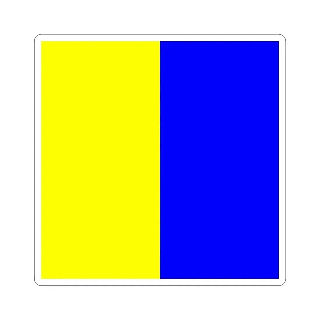 ICS Kilo (International Code of Signals) STICKER Vinyl Die-Cut Decal 6 Inch - The Sticker Space