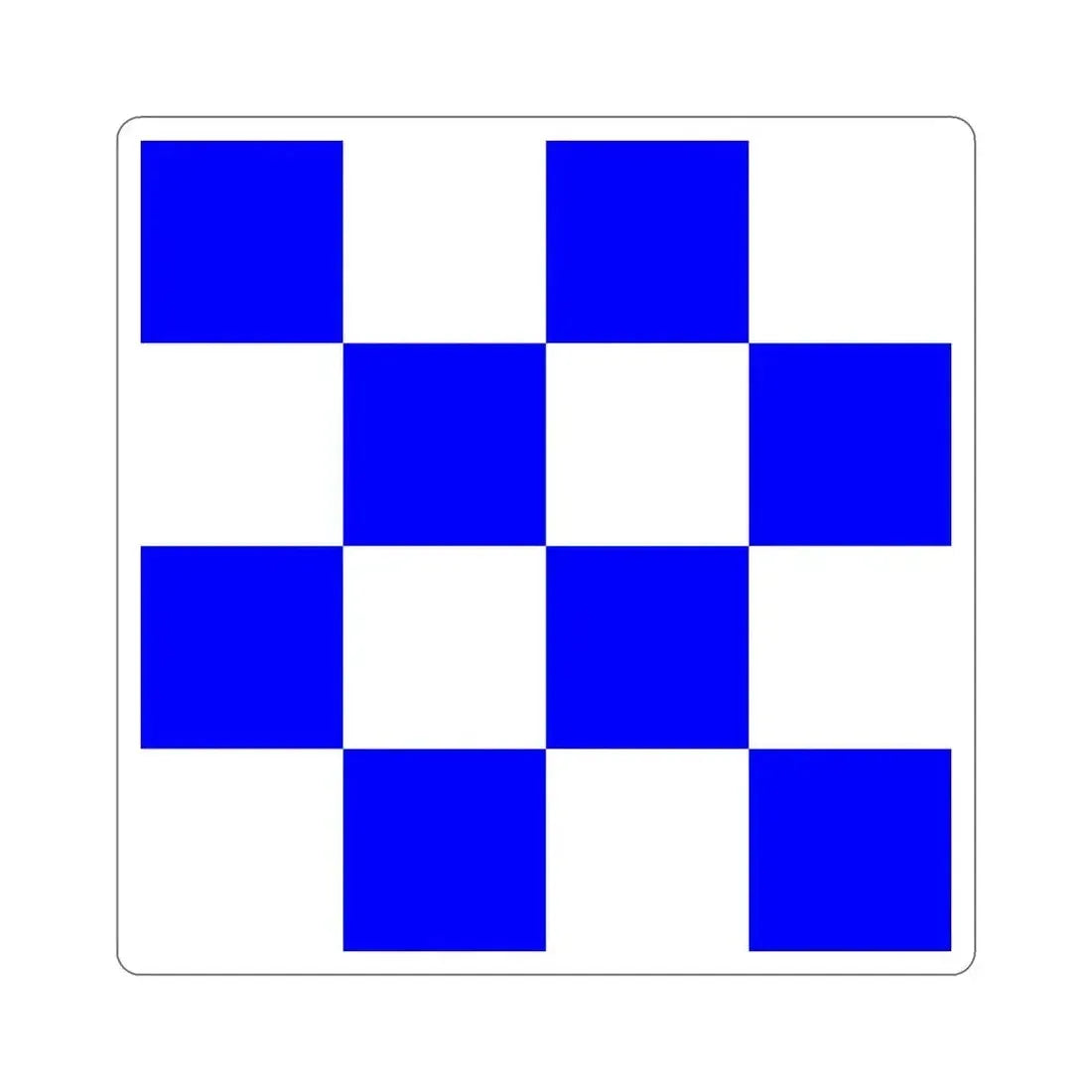 ICS November (International Code of Signals) STICKER Vinyl Die-Cut Decal 4 Inch - The Sticker Space