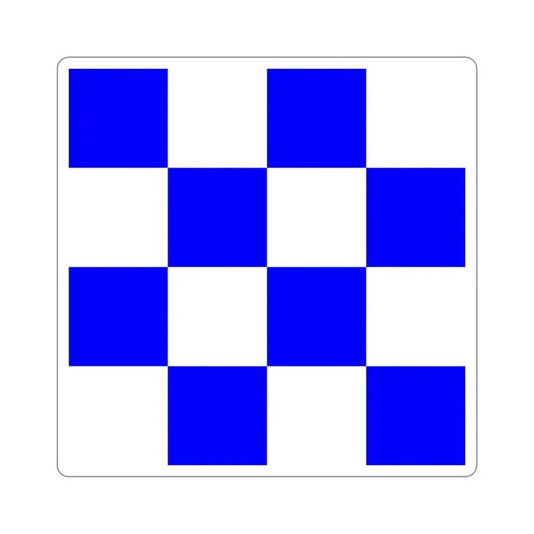 ICS November (International Code of Signals) STICKER Vinyl Die-Cut Decal 4 Inch - The Sticker Space