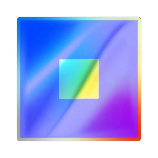 ICS Papa (International Code of Signals) Holographic STICKER Die-Cut Vinyl Decal 6 Inch Holographic - The Sticker Space