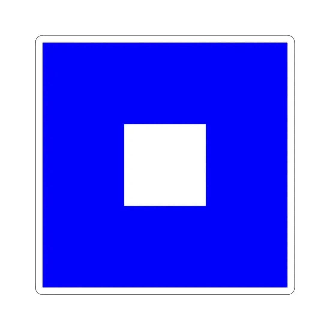 ICS Papa (International Code of Signals) STICKER Vinyl Die-Cut Decal 2 Inch - The Sticker Space