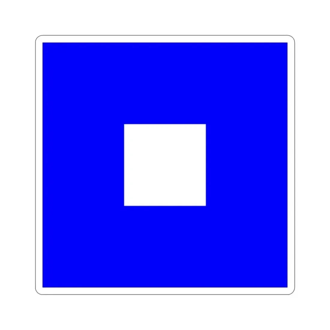 ICS Papa (International Code of Signals) STICKER Vinyl Die-Cut Decal 2 Inch - The Sticker Space