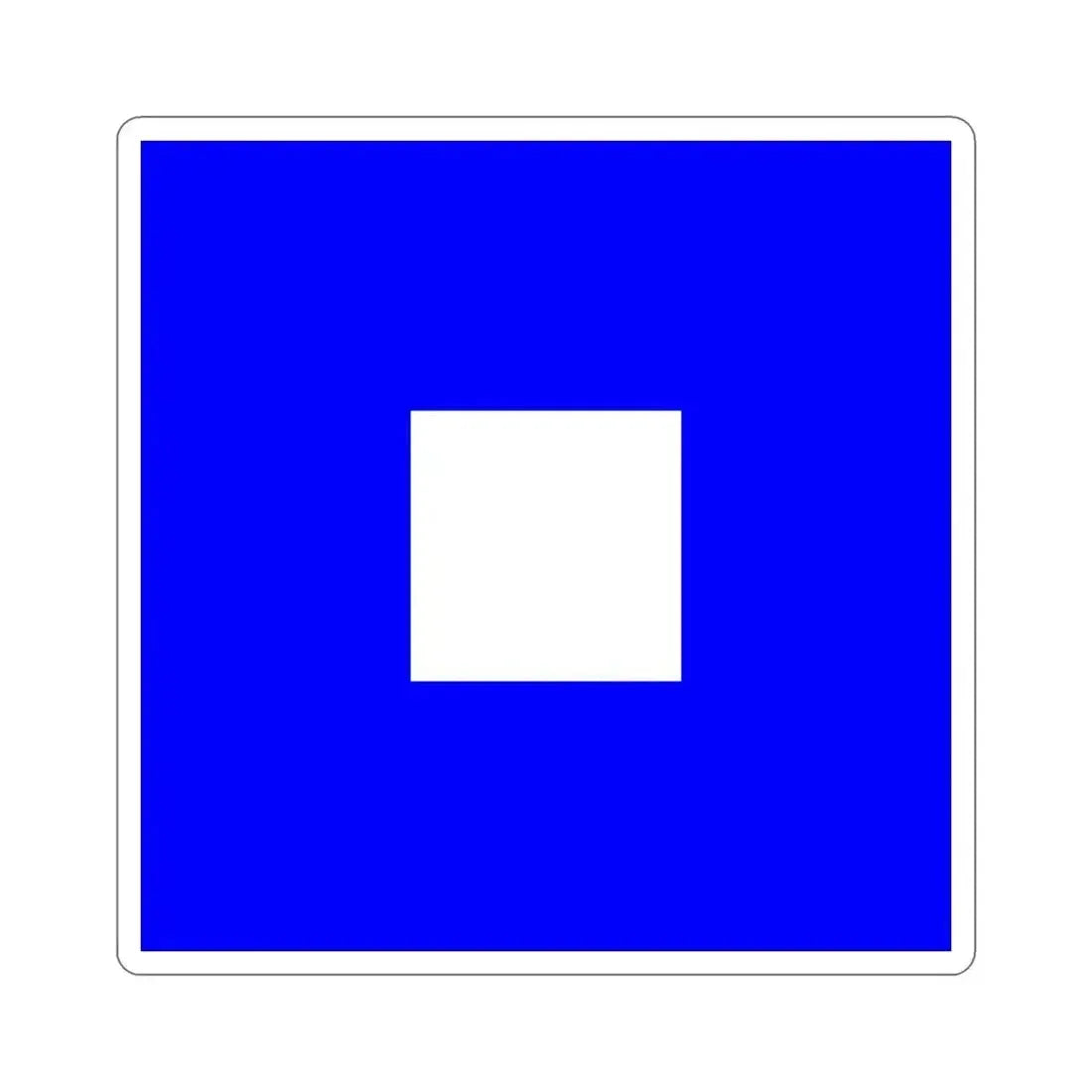 ICS Papa (International Code of Signals) STICKER Vinyl Die-Cut Decal 3 Inch - The Sticker Space