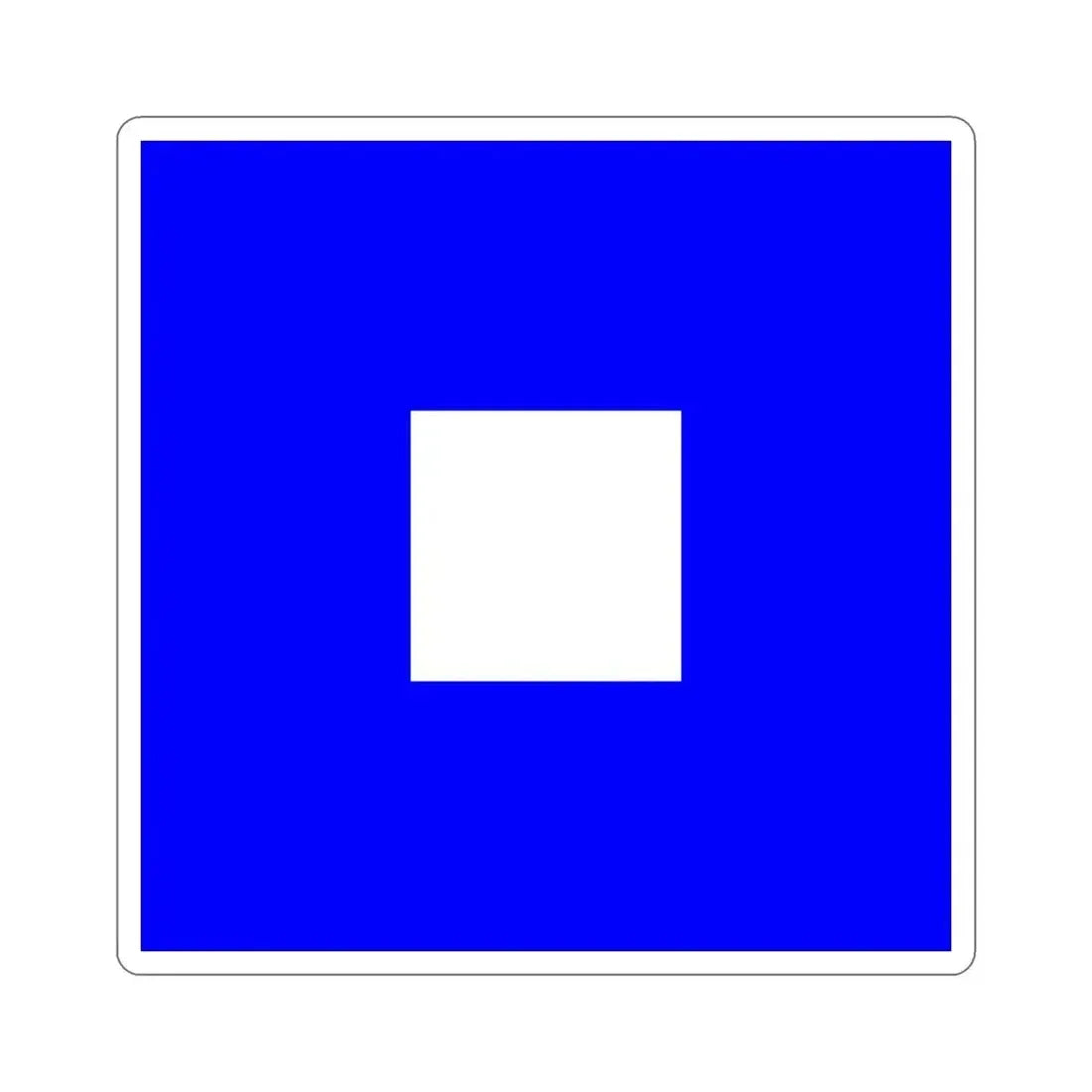 ICS Papa (International Code of Signals) STICKER Vinyl Die-Cut Decal 3 Inch - The Sticker Space