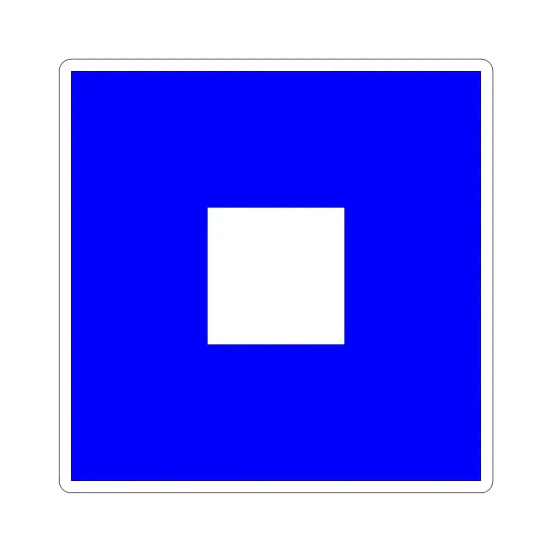 ICS Papa (International Code of Signals) STICKER Vinyl Die-Cut Decal 4 Inch - The Sticker Space