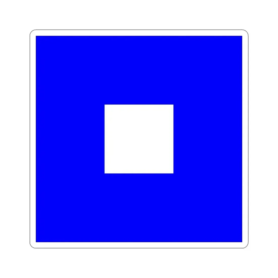 ICS Papa (International Code of Signals) STICKER Vinyl Die-Cut Decal 4 Inch - The Sticker Space