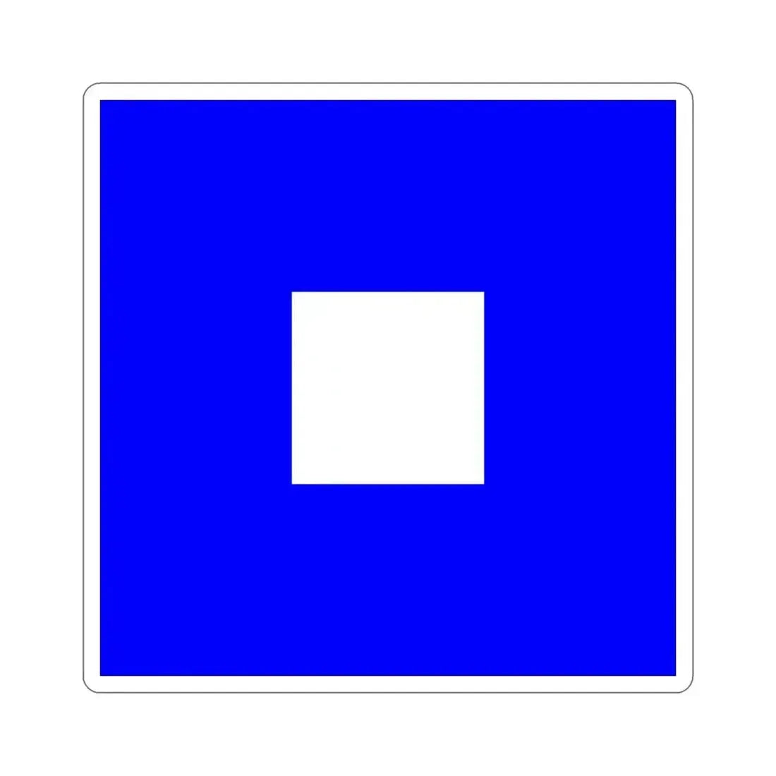 ICS Papa (International Code of Signals) STICKER Vinyl Die-Cut Decal 5 Inch - The Sticker Space