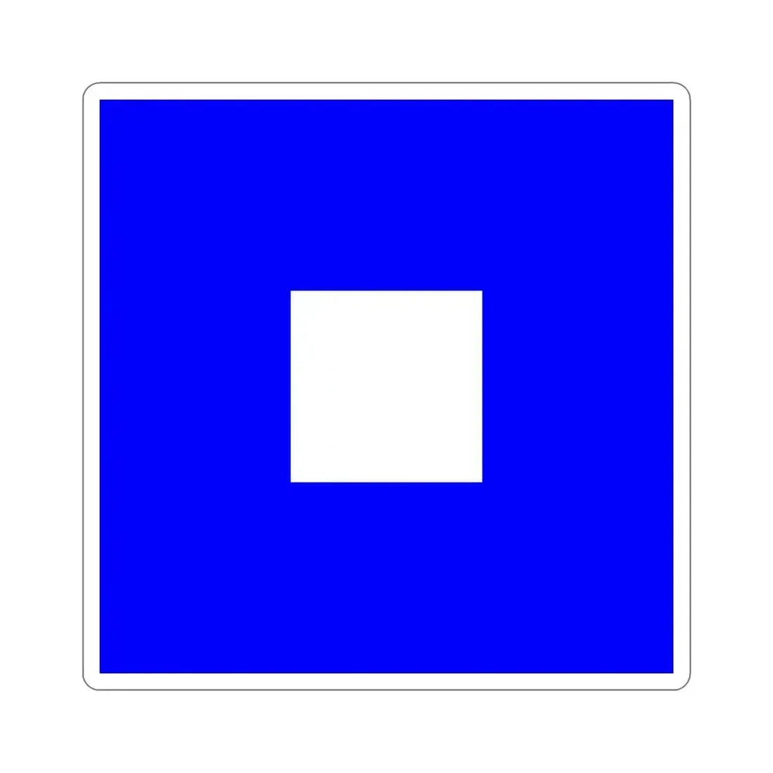 ICS Papa (International Code of Signals) STICKER Vinyl Die-Cut Decal 5 Inch - The Sticker Space