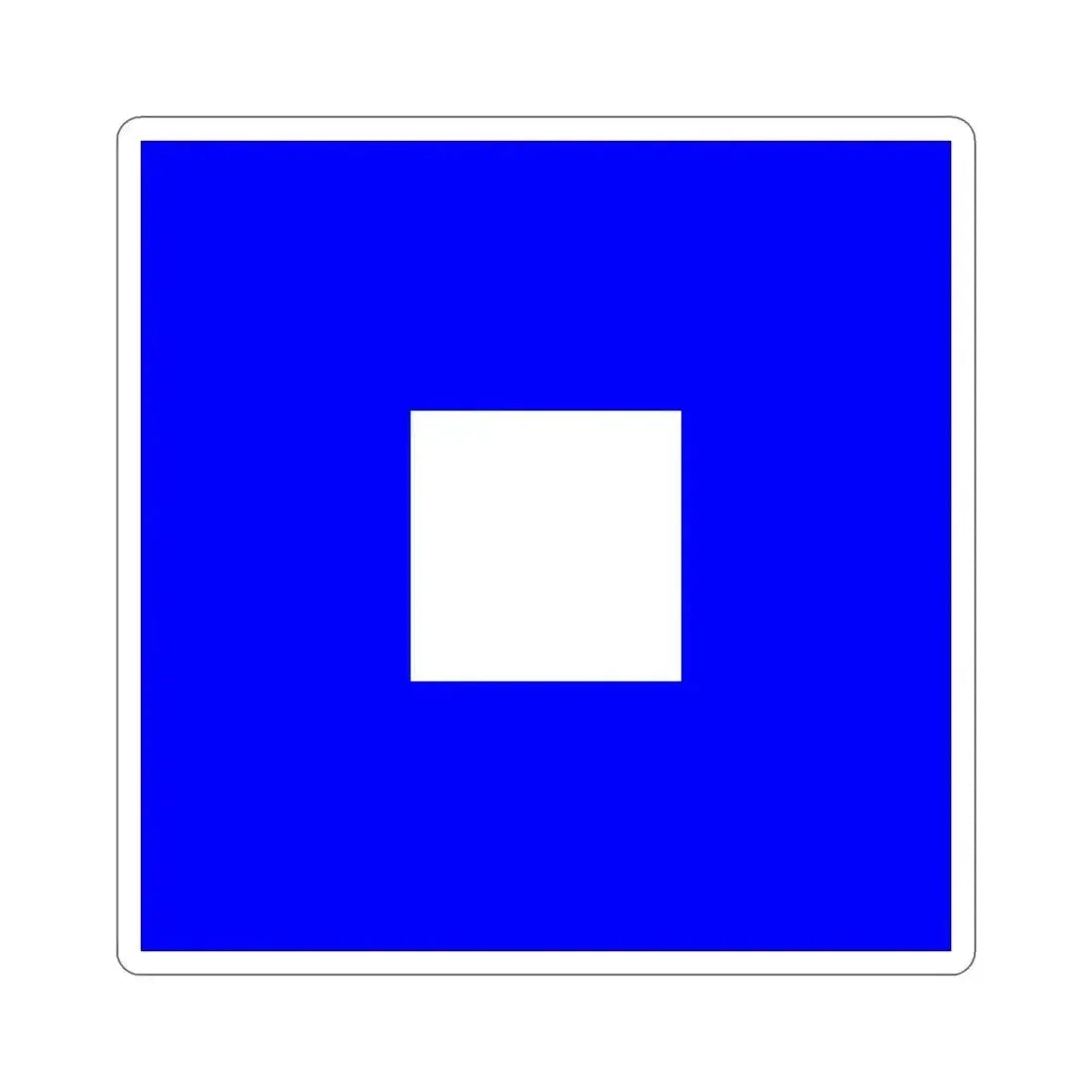 ICS Papa (International Code of Signals) STICKER Vinyl Die-Cut Decal 6 Inch - The Sticker Space