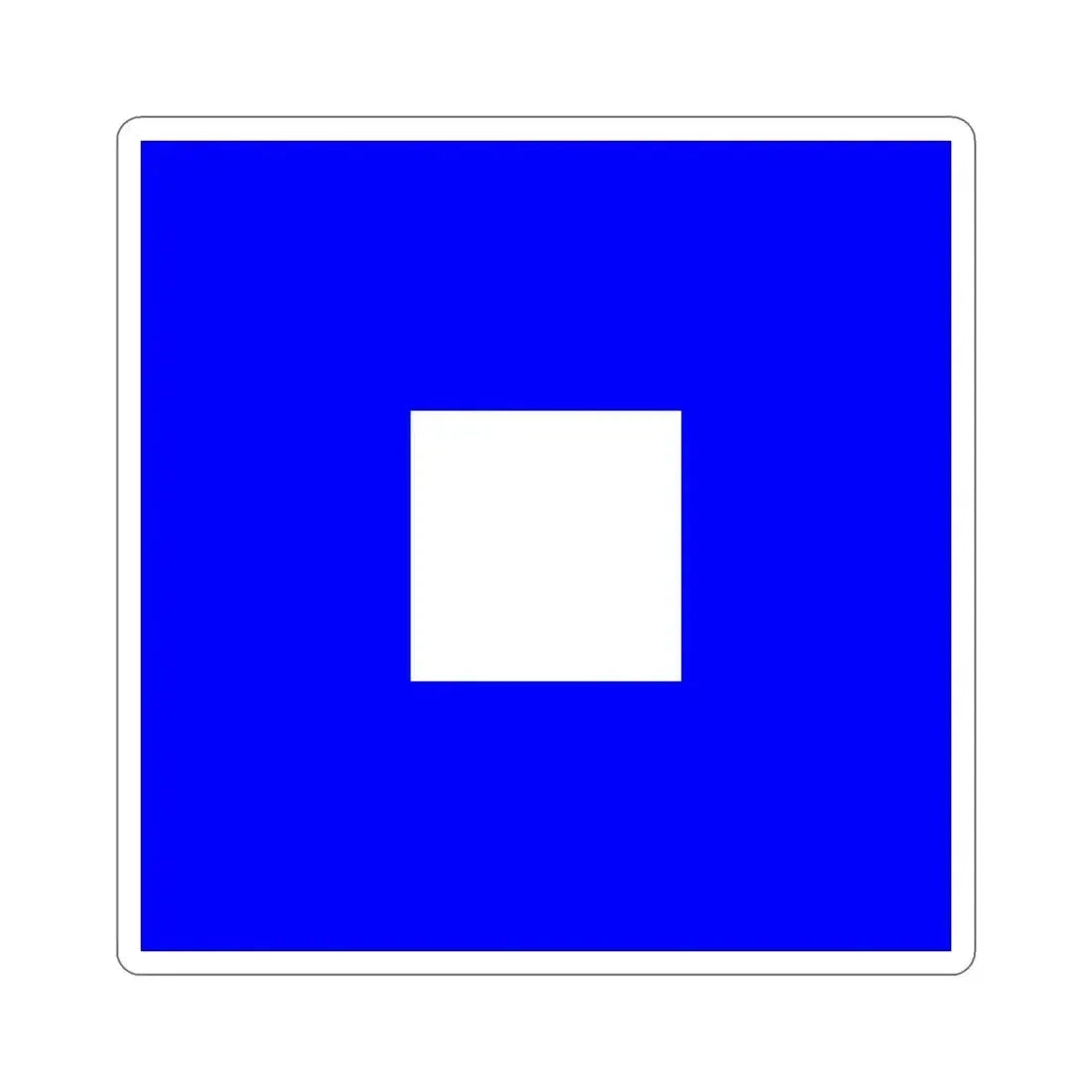 ICS Papa (International Code of Signals) STICKER Vinyl Die-Cut Decal 6 Inch - The Sticker Space