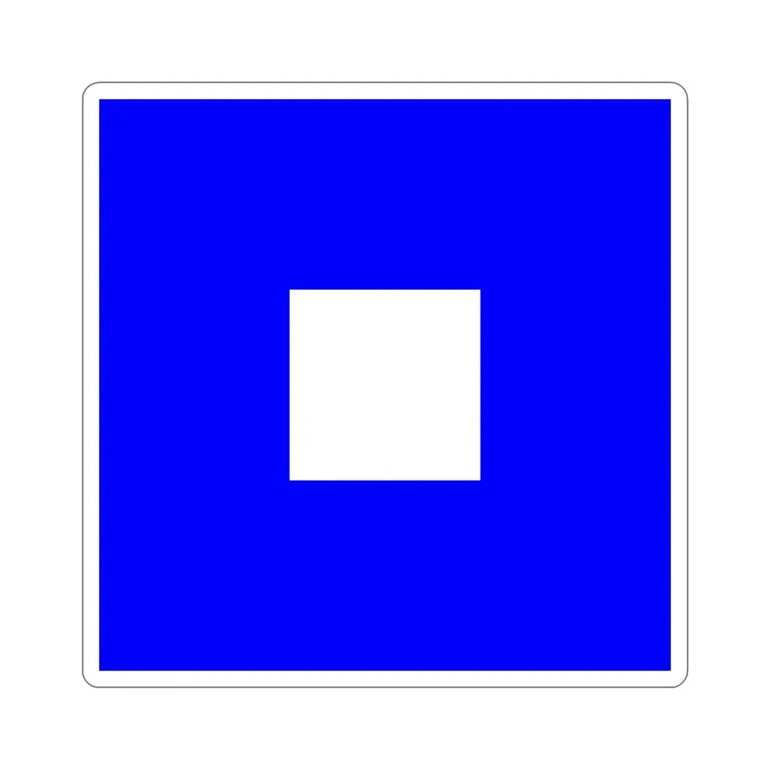 ICS Papa (International Code of Signals) STICKER Vinyl Die-Cut Decal - The Sticker Space