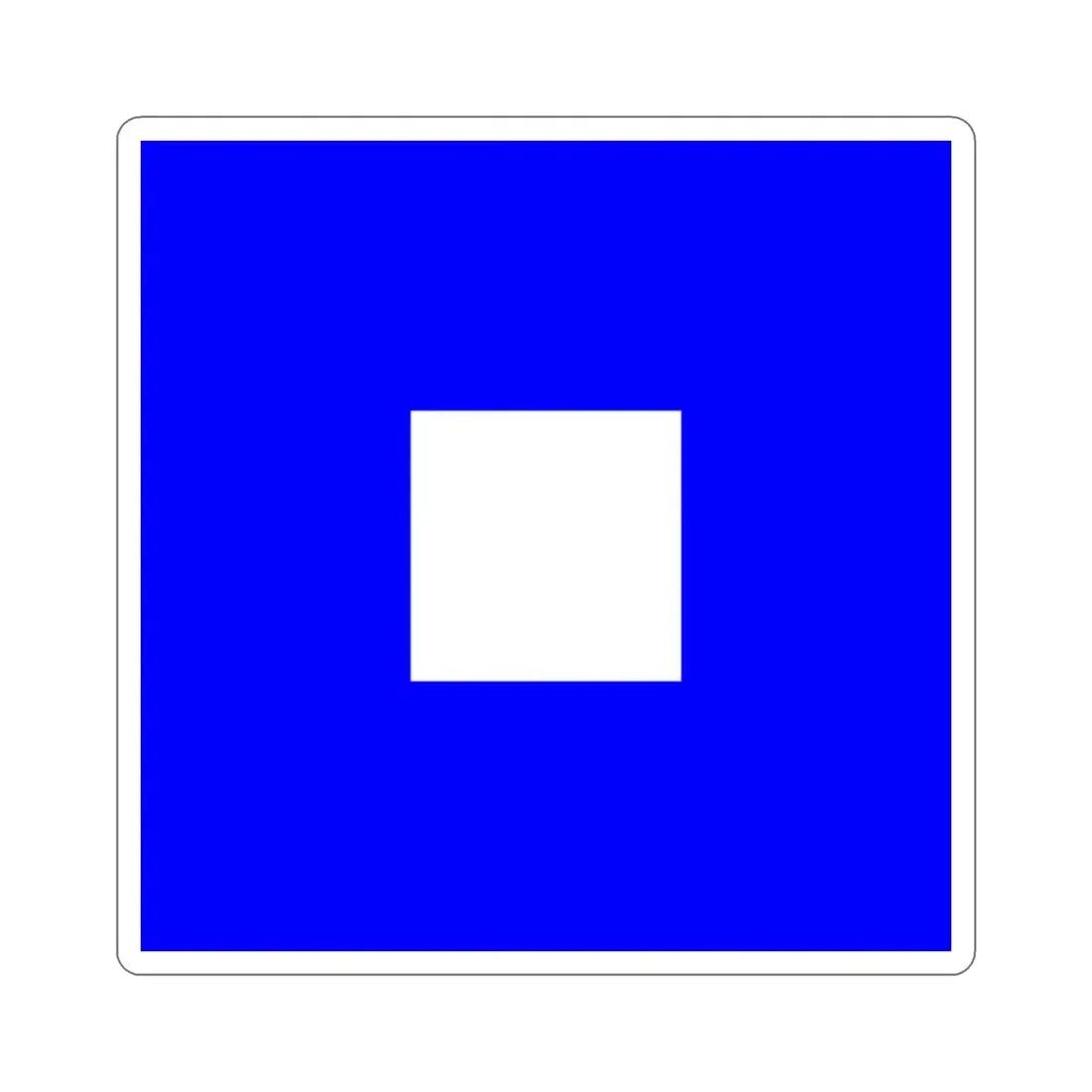 ICS Papa (International Code of Signals) STICKER Vinyl Die-Cut Decal - The Sticker Space