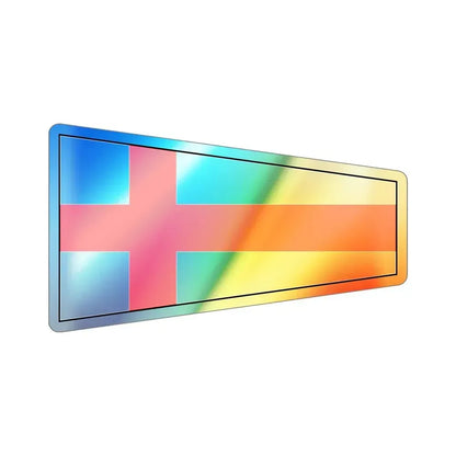 ICS Pennant Eight (International Code of Signals) Holographic STICKER Die-Cut Vinyl Decal 5 Inch Holographic - The Sticker Space