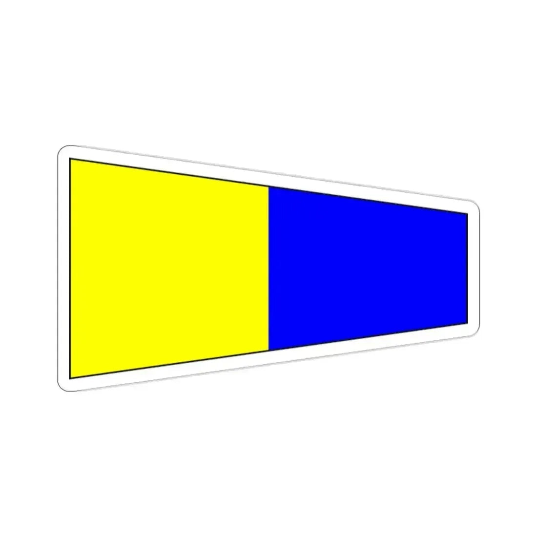 ICS Pennant Five (International Code of Signals) STICKER Vinyl Die-Cut Decal 2 Inch - The Sticker Space