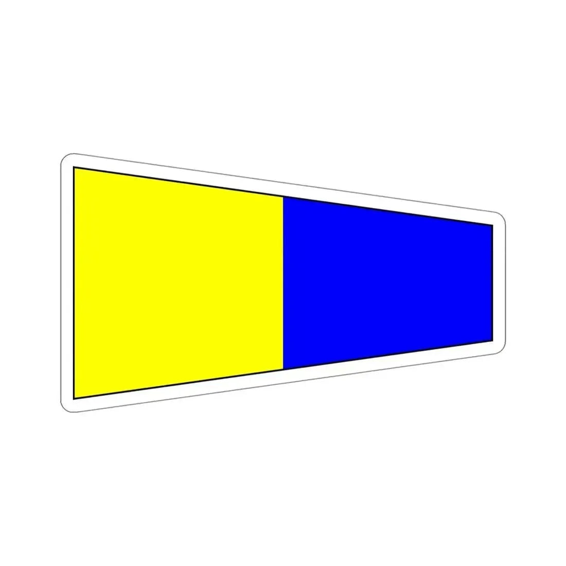 ICS Pennant Five (International Code of Signals) STICKER Vinyl Die-Cut Decal 5 Inch - The Sticker Space