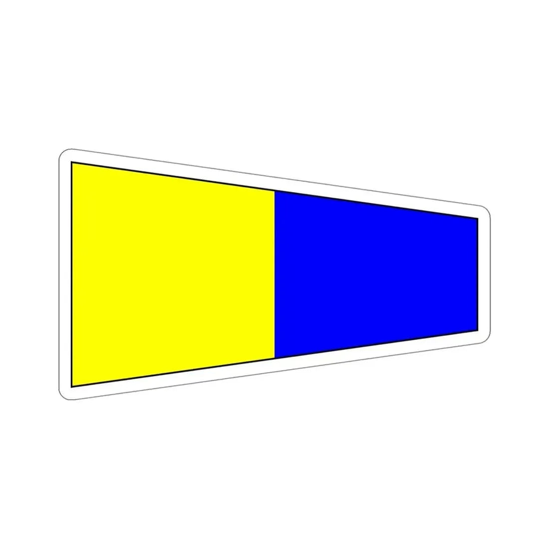 ICS Pennant Five (International Code of Signals) STICKER Vinyl Die-Cut Decal 5 Inch - The Sticker Space