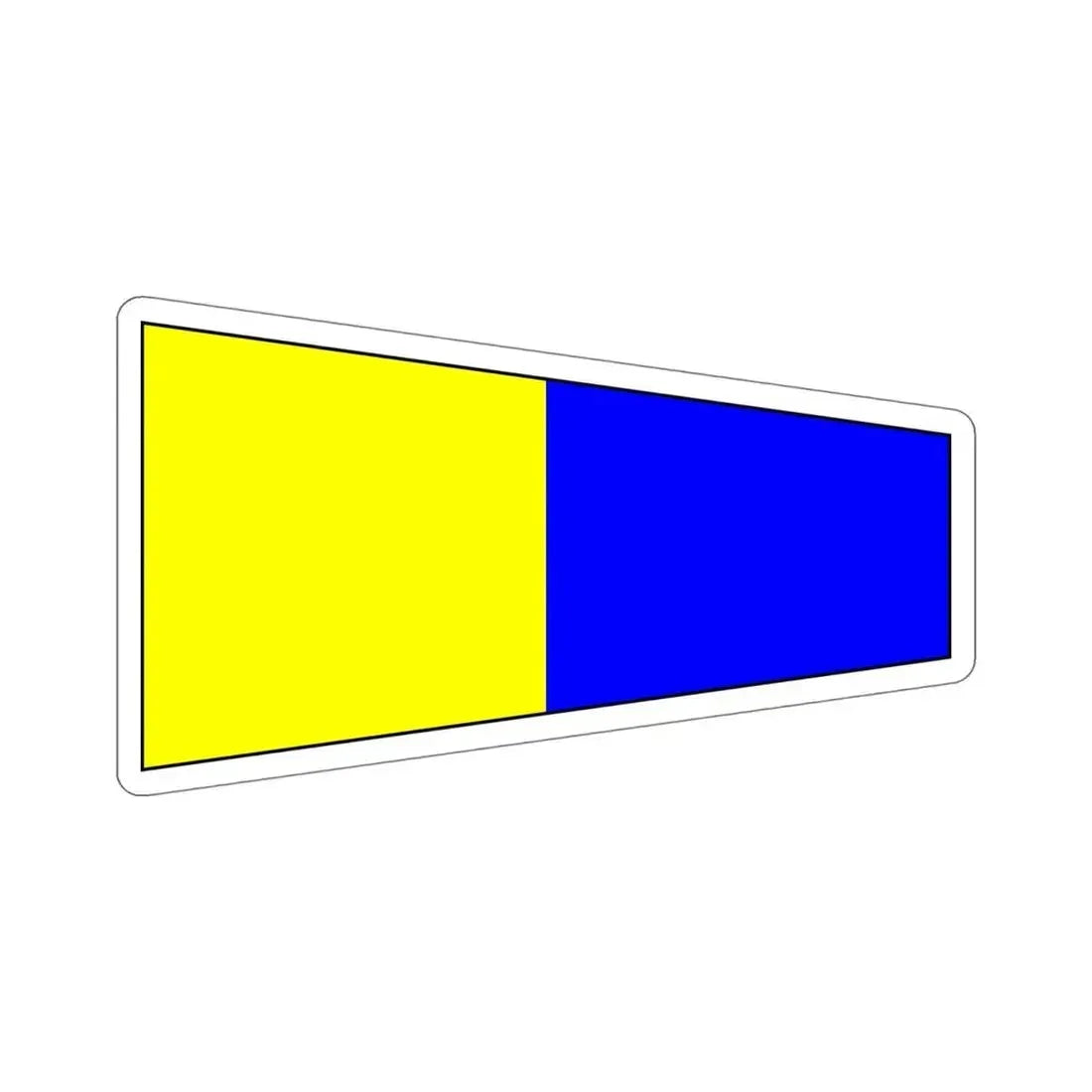 ICS Pennant Five (International Code of Signals) STICKER Vinyl Die-Cut Decal 6 Inch - The Sticker Space